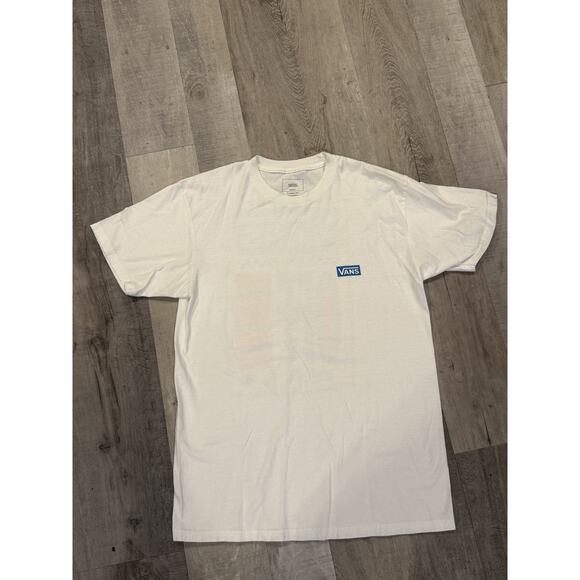 VANS Other - Vans Shirt Mens Medium White Blue Off The Wall Classic Fit Skate Graphic Tee